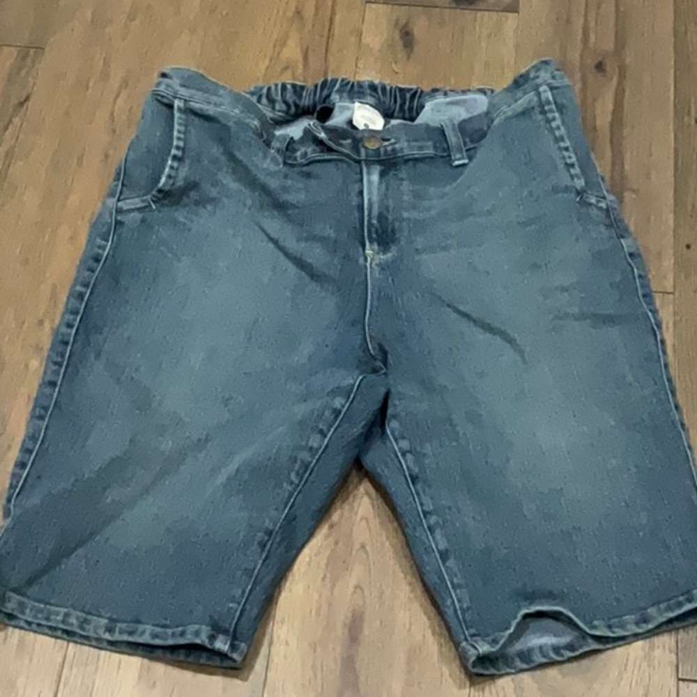 Maternity Blue Denim Shorts/capris